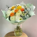 Букет «Цветочная поляна» из гербер и хризантем