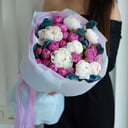 Букет «Цвет совершенства» из пионов и роз