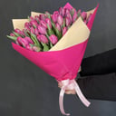 Букет «Тюльпаны малиновые 51»