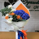 Букет «Сапфир» из эустом и роз