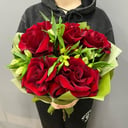 Букет «Роза красная и альстромерия»