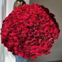 Букет «Розы алые 141 шт»