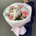 Букет «Весна» из роз и хризантем