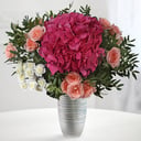 Комплимент из роз и хризантем