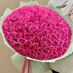 Букет «101 роза Розовая»