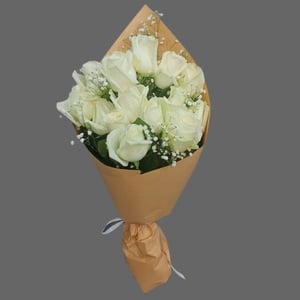 Букет «Белые розы 15 штук»