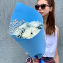 Букет мини из хризантем и гипсофил