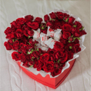 Подарочный набор «Горячее сердце» из роз