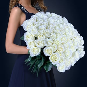 Букет «101 белая роза Эквадор»