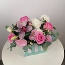 Композиция «Искренне любимой» из роз и эустом