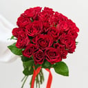 Букет из 21 Рубиновой розы Кения