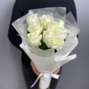 Монобукет из 9 белых роз