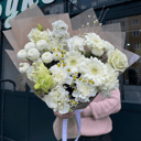 Белый букет с герберами