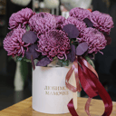 Шляпная коробка с цветами «Композиция "Безупречность"»