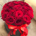 Шляпная коробка с цветами «Любовь навсегда» из роз