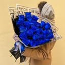 Букет из 25 синих роз