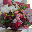 Букет «Сама элегантность» из роз и эустом