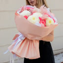 Букет «Нежность Моя» из роз и хризантем