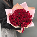 Букет «51 красная Кения 40см» из роз