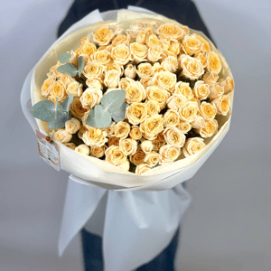 Букет «Кремовый шик» из роз