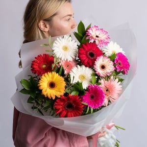 Монобукет из гербер микс "Фрутелла"