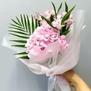 Букет «Гортензия с альстромерией»