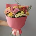 Букет «Эмоции» из эустом и альстромерий