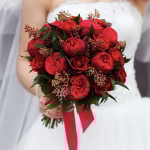 Букет невесты "Красная Мэри"