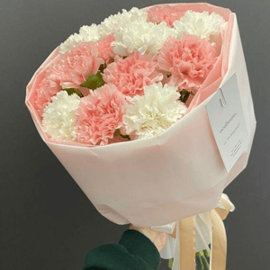 Букет «Нежность природы» из гвоздик