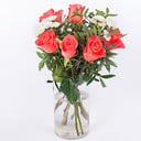 Букет «Тайна сердца» из роз и хризантем