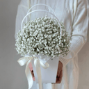 Коробка с цветами «Сумочка стойкой гипсофилы»