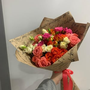 Букет «Яркий микс» из роз