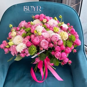 Букет «Розовое очарование из пионовидных роз»
