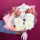 Букет «Нежность» из роз и хризантем