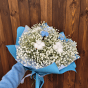 Букет «Гипсофила и хлопок в оформлении»