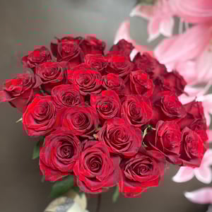 Монобукет из красных роз