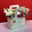 Композиция «Нежность» из роз и эустом