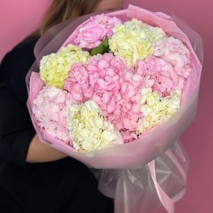 Букет 9 гортензий микс