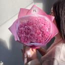 Моно букет из 15 диантусов из гвоздик