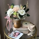 Подарочный набор «Тёплые чувства» из эустом и гвоздик