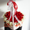 Корзина с цветами «Композиция "Гармония чувств"» из гипсофил