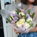 Букет «Эустома с розой»