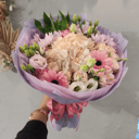 Букет с гортензией и герберами