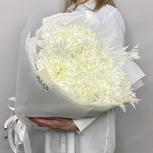 Зефир букет из хризантем и лимониума