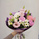 Букет 4 из эустом и хризантем