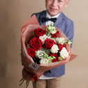 Букет Алиса из роз и эустом