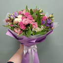 Букет «Дивный сад» из альстромерий и эустом