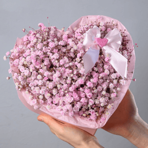 Розовое облако композиция из гипсофилы