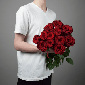 Монобукет из 11 красных роз