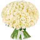 Букет из 89 белых роз
